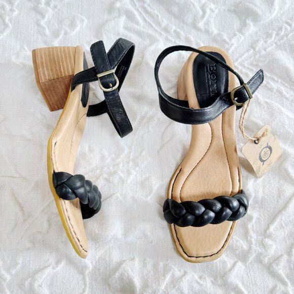 Born Simone Natural Leather Sandals Size 8 New - Picture 2 of 6